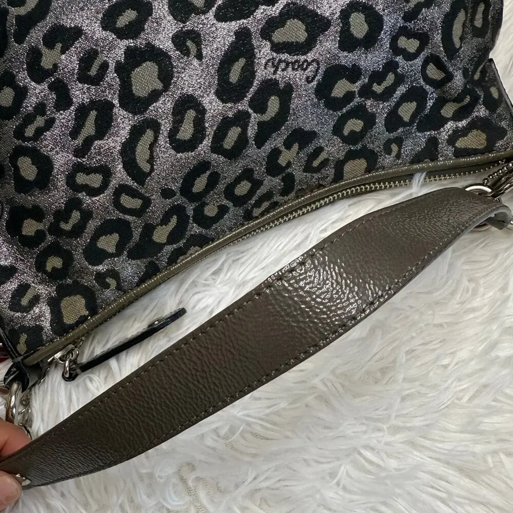 y2k COACH Leopard Silver Metallic Mini Purse shoulder bag - Picture 7 of 10